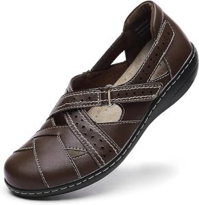 Irrefour Women Classic Genuine Leather Casual Loafer Cute Slip-On