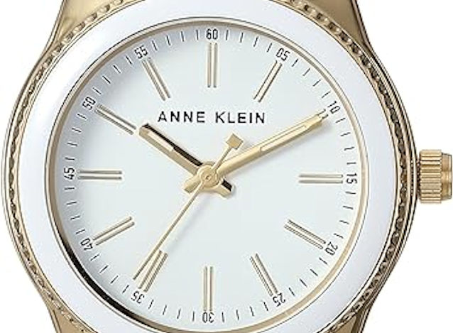 Ladies White and Gold Watch