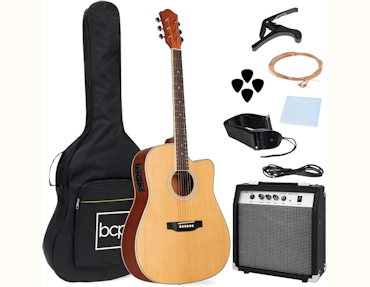 Best Choice Beginner Acoustic Electric Guitar Starter Set with amplifier